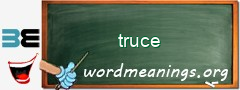 WordMeaning blackboard for truce